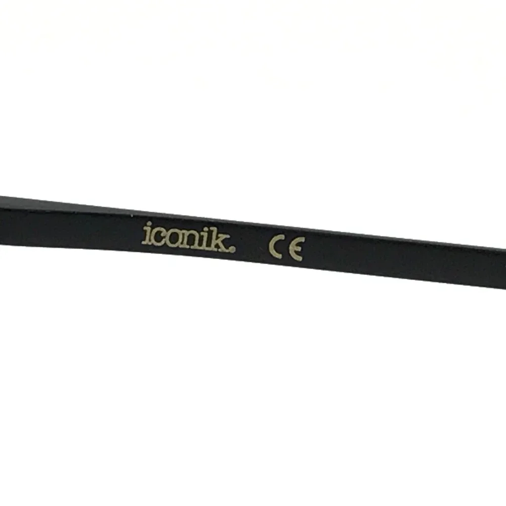 Iconik Eyeglasses Frames Siren C03 Black Brown Tortoise Round Wire Rim 50-20-145